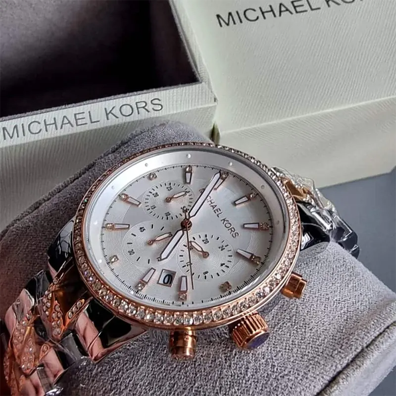 Michael Kors Ritz Chronograph White Dial Ladies Watch- MK6938